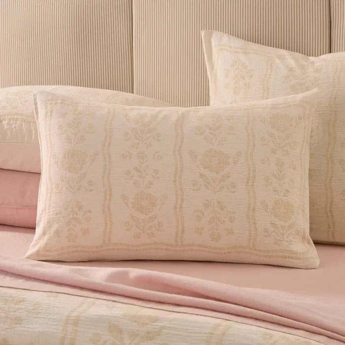 Garden House Natural Jacquard Pillowcases