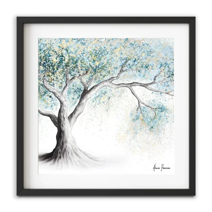 Gentle Frost Tree Square Framed Art Print