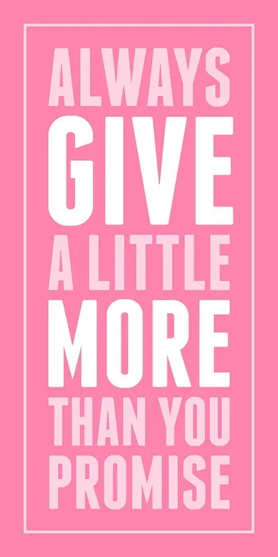 Give a little more