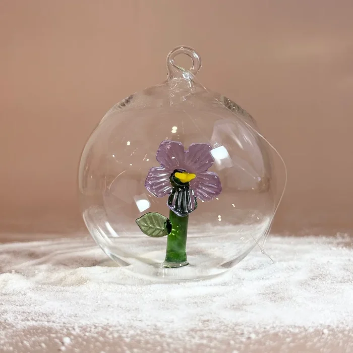 Glass Icon Ornament, Lilac