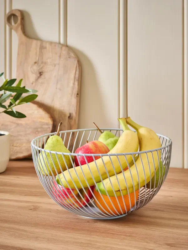 Grey Moderna Wire Fruit Bowl