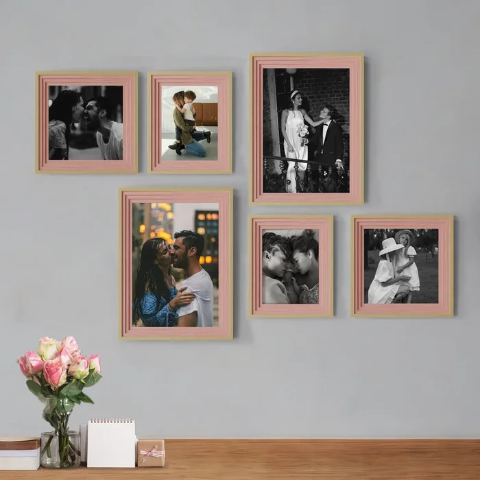 Gusto Wall Photo frame Home & office Room Décor – Set of 6( Size 8×12,6×10,8×8 Inch )