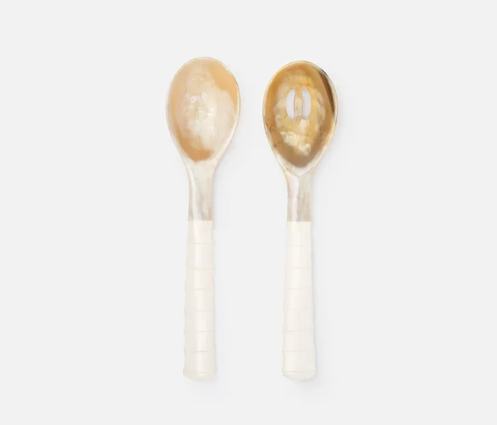 Halette Natural 2-Piece Serving Spoon Set