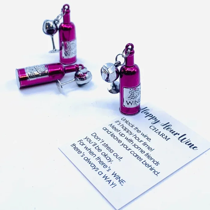 Happy Hour Wine Charm, Red Wine PT82