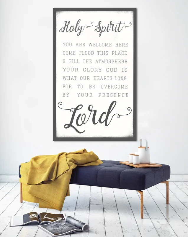 Holy Spirit Lead Me – Wall Art Farmhouse Decor Scripture Canvas Print