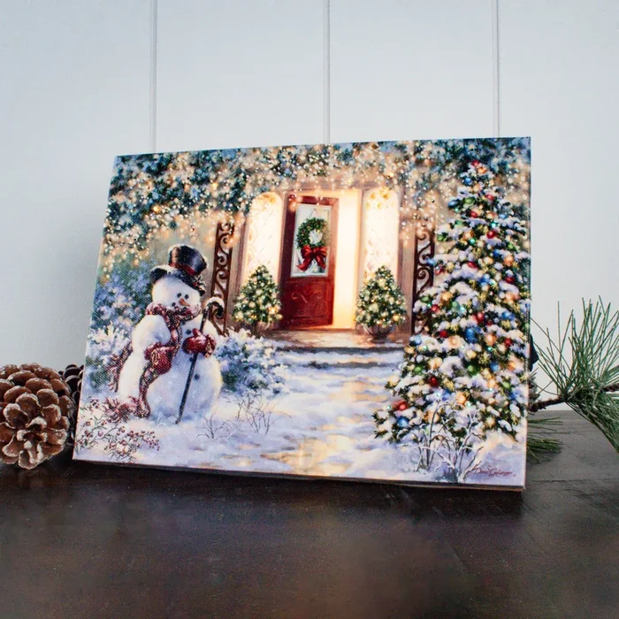Home for the Holidays 8×6 Lighted Tabletop Canvas