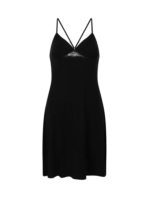 Hunkemoller Nova Jersey Slip Black Dress