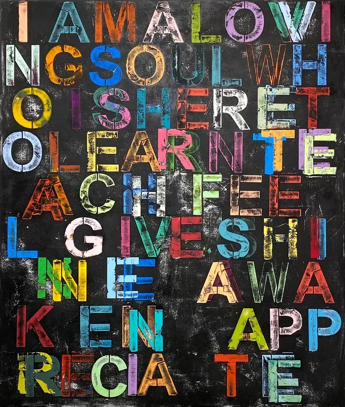 I Am… (2023) Acrylic painting by Adam Collier Noel