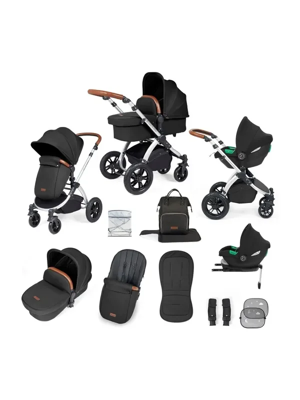 Ickle Bubba 12 Piece Midnight Stomp Luxe Travel System with iSize Cirrus Car Seat