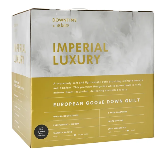 Imperial Luxury European Goose Down Quilt
