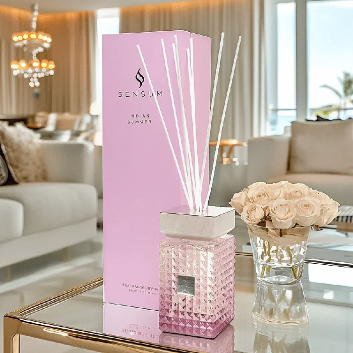 Indian Summer Pink & White Luxury Reed Diffuser – 500ml
