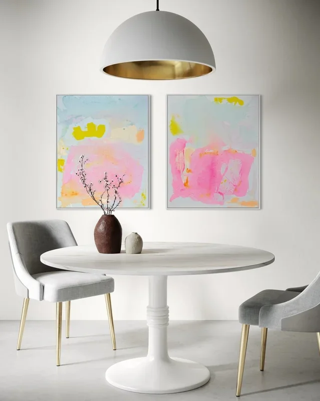 ‘Inner Glow’ duo (2025) Acrylic painting by Kathryn Sillince