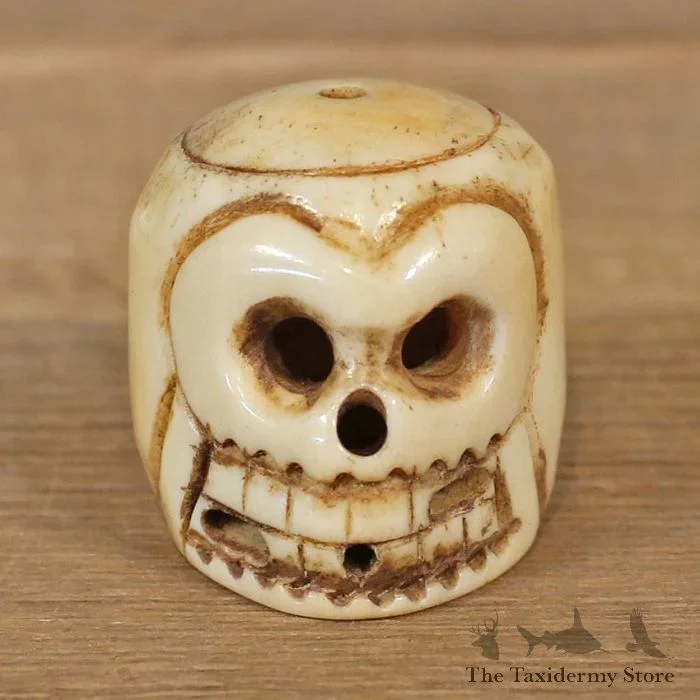 Ivory Carved Skull Figurine For Sale