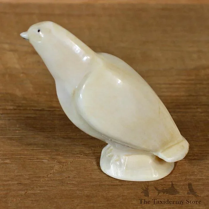 Ivory Ptarmigan Bird Figurine For Sale