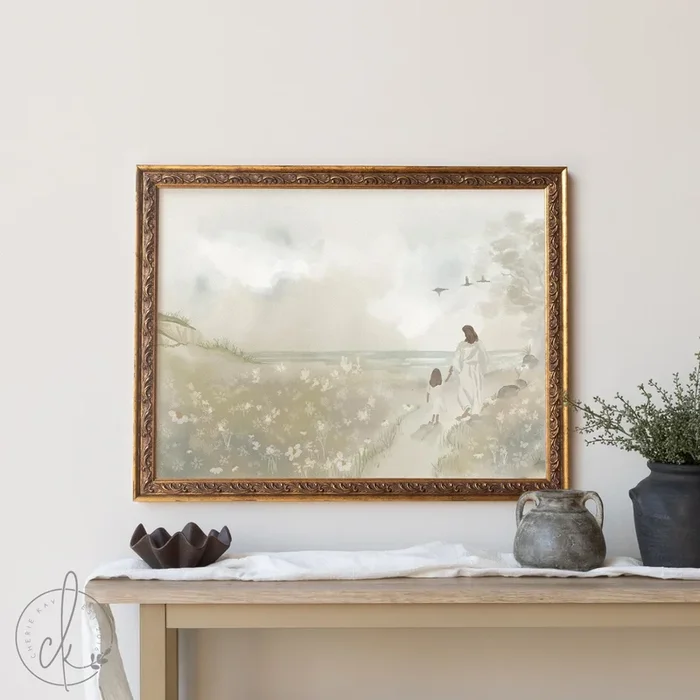 Jesus Painting | Christian Nursery Decor | Memorial Gift | N203