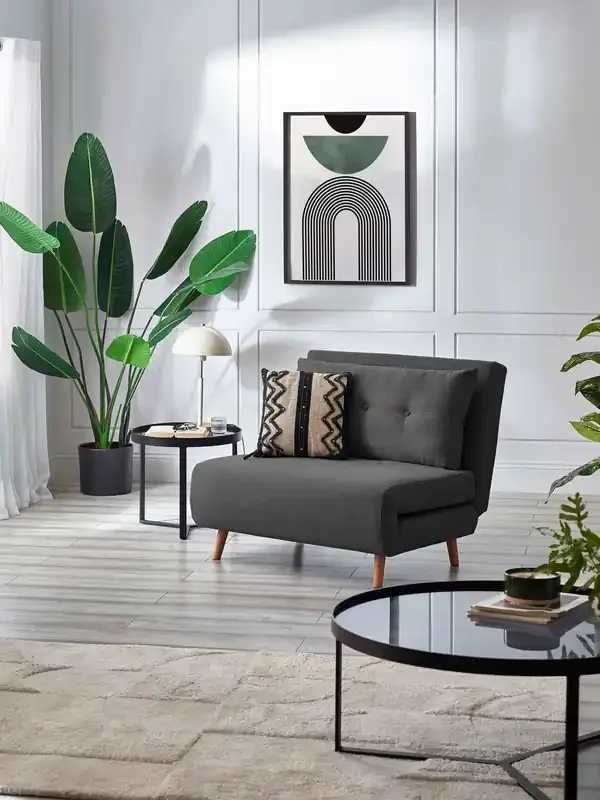 Julian Bowen Grey Rowan Single Sofabed