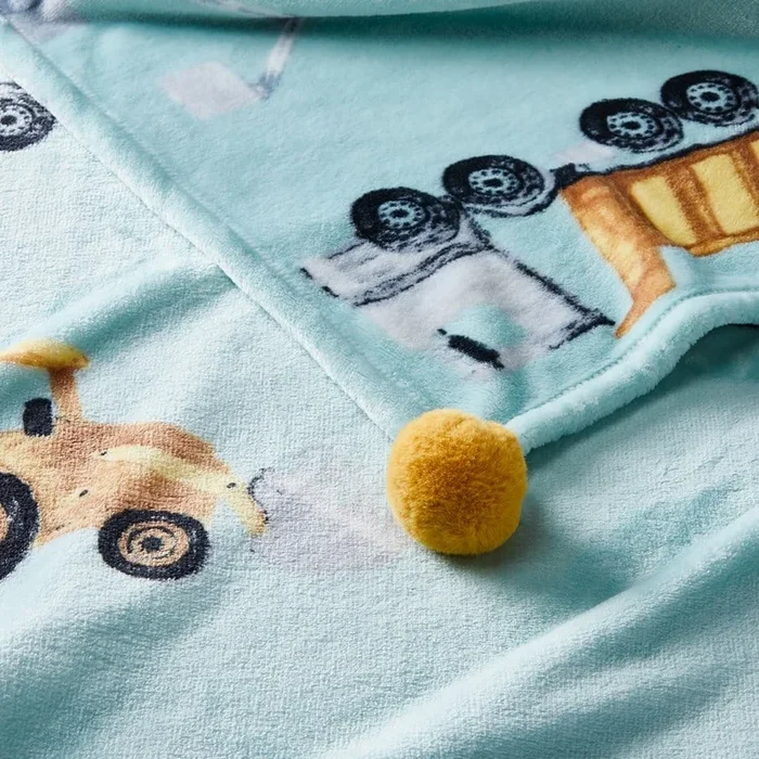 Kids Ultrasoft Under Construction Blanket