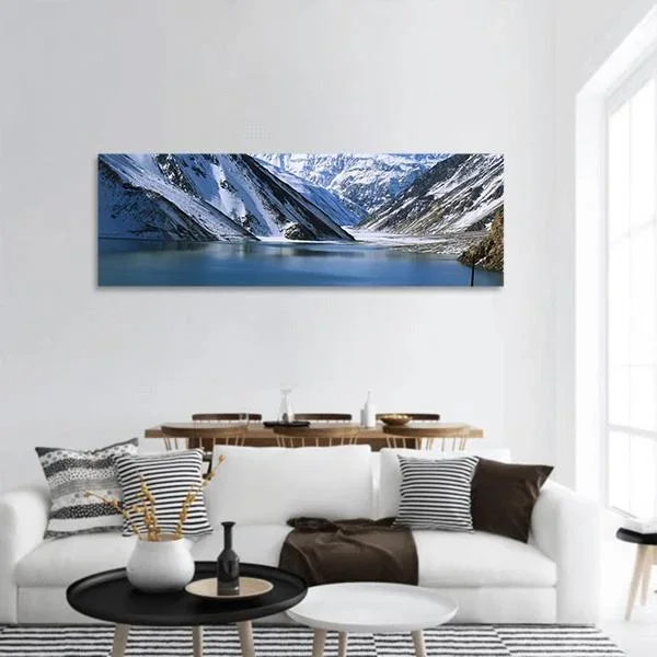 Landscape Of Snow Mountain Panoramic Canvas Wall Art