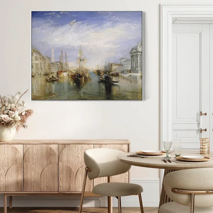 Large JMW William Turner Venice Wall Art Framed Canvas of Grand Canal Painting