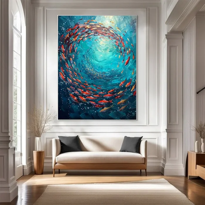 Large Modern Abstract Ocean Art | ArtvistaGallery #WGA 021