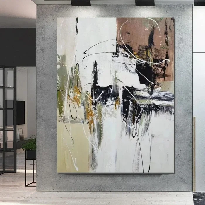 Large Paintings Behind Sofa, Acrylic Painting for Bedroom, Acrylic Paintings on Canvas, Modern Paintings, Buy Paintings Online