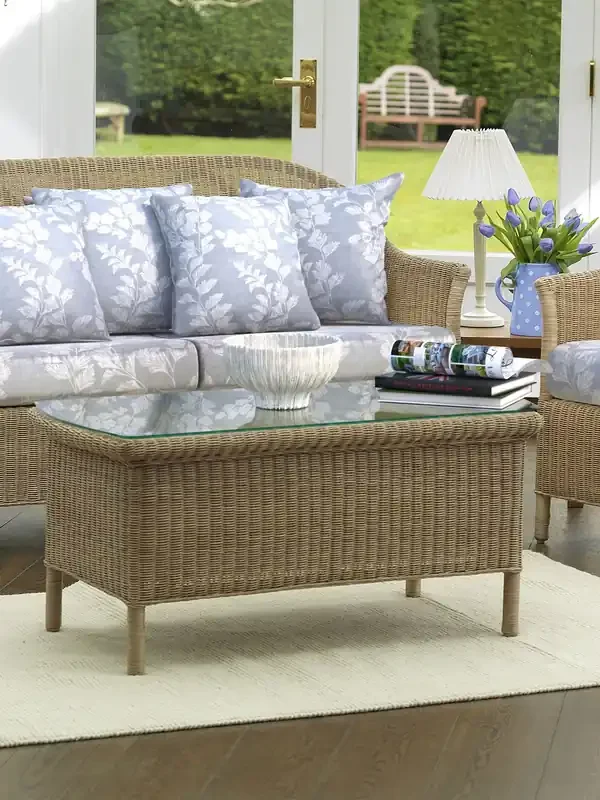 Laura Ashley Harvest Brown Rattan Coffee Table