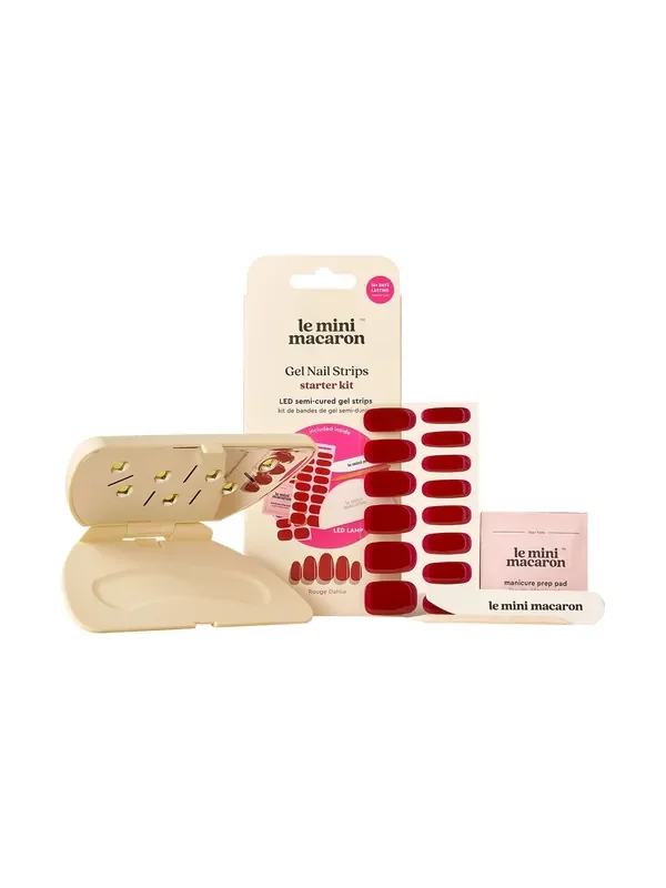 Le Mini Macaron Semi Cured Gel Strips Starter Nail Set Kit