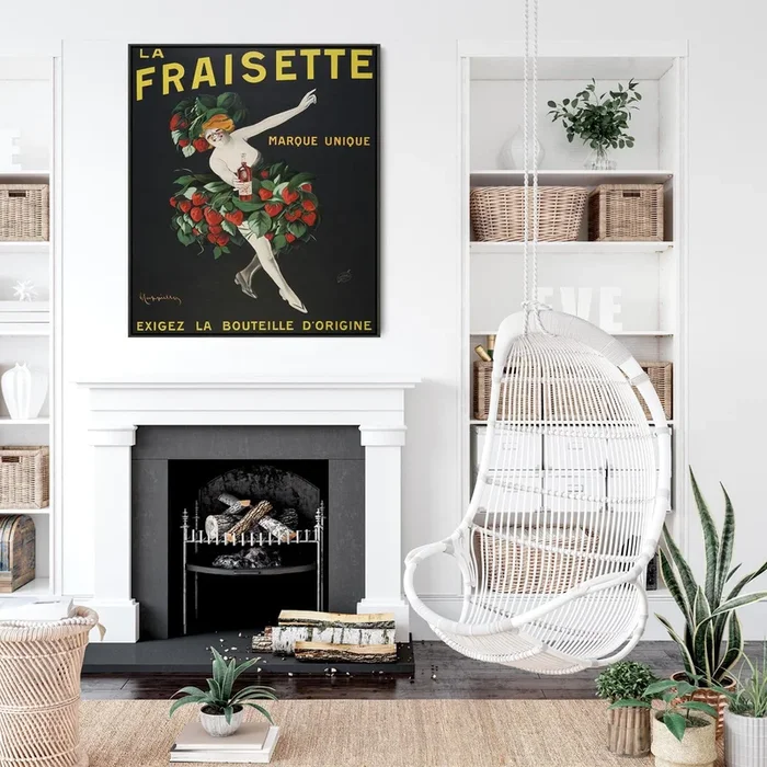 Leonetto Cappiello Framed Kitchen Art Print – French Poster Fraisette – on Canvas