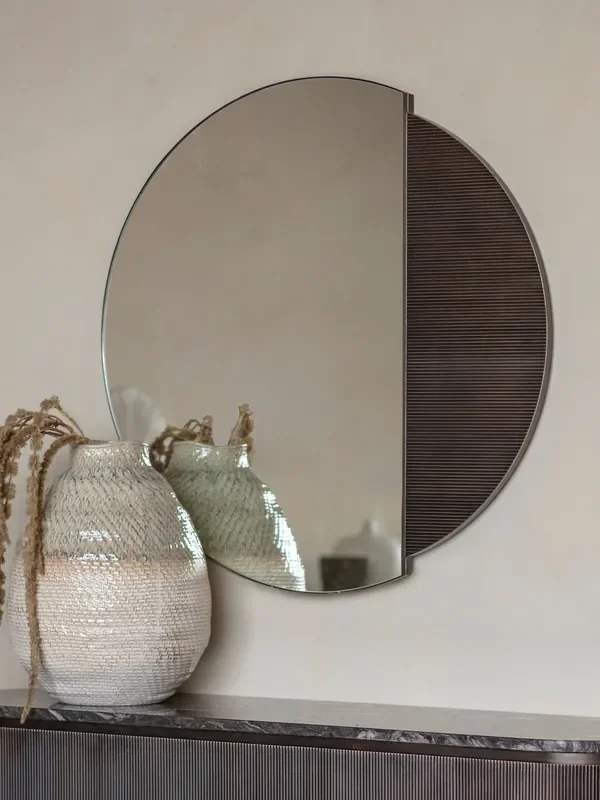 Libra Interiors Black Belvedere Wall Mirror 90cm