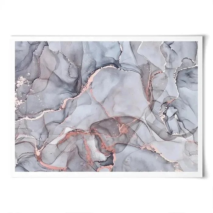 Light Grey Marble Art Print