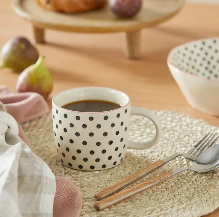 Lola Handpainted Black Spot Mug