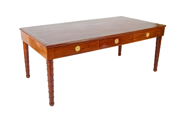 Louis Philippe Six Drawer Leather Top Partner’s Writing Desk