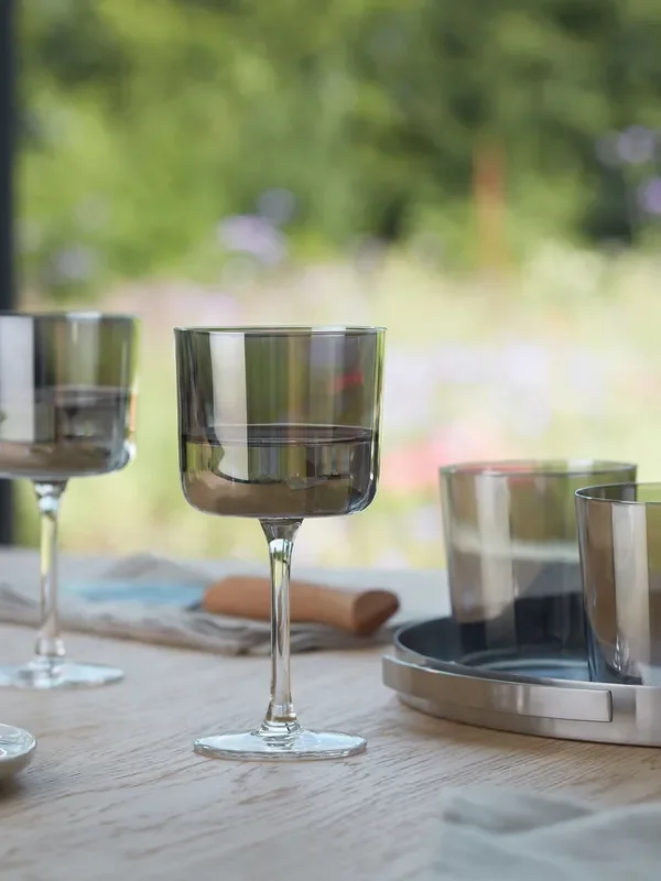 LSA International Set of 2 Grey Lunar Tumblers 390ml
