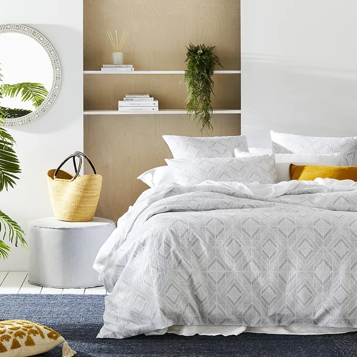 Luna Grey Quilt Cover Set + Separates