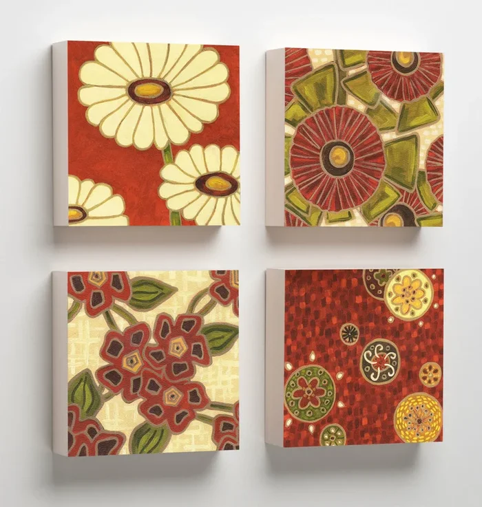 Maisy, Emily, India, and Elizabeth Wooden Tiles