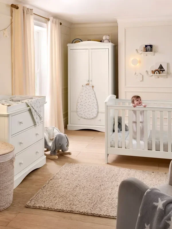 Mamas & Papas 3 Piece White Flyn Nursery Furnitures