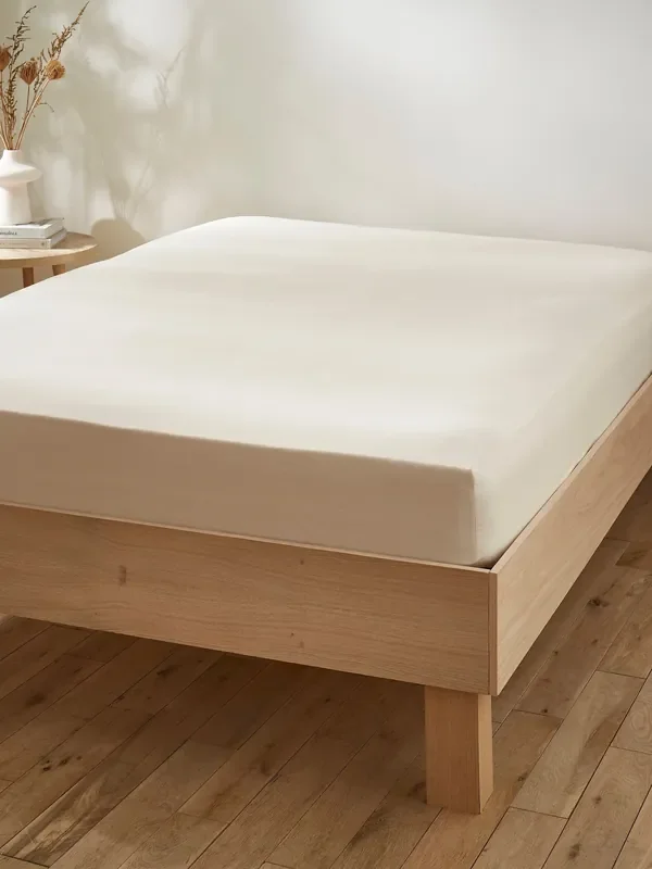 Martex Creamy Almond Touch of Linen Fitted Sheet