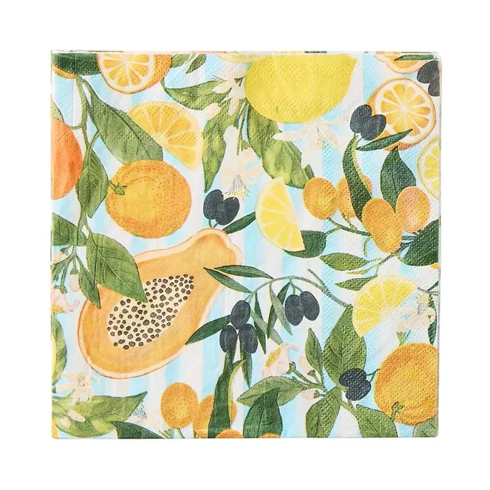 Mediterranean La Fruitta Paper Napkins Pack of 40