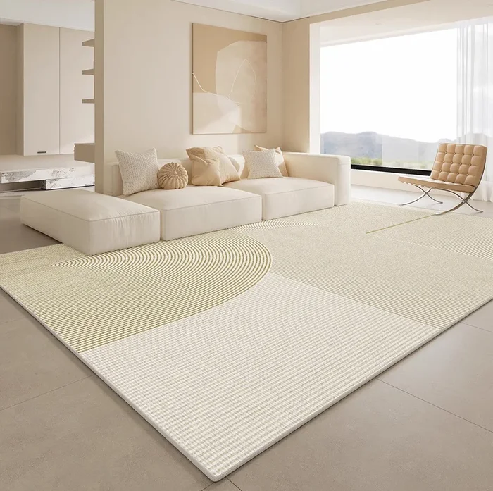 Modern Rugs under Sofa, Dining Room Floor Rugs, Abstract Contemporary Rugs for Bedroom, Modern Rugs for Office, Large Cream Color Rugs in Living Room