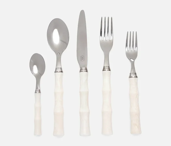 Montecito White Flatware Set