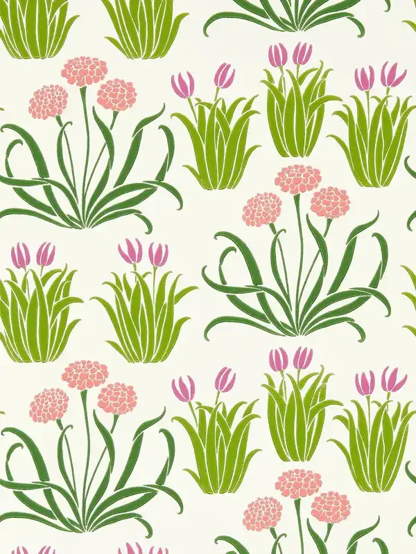 Morris & Co Tulip Fields Glade Bedford Park Wallpaper