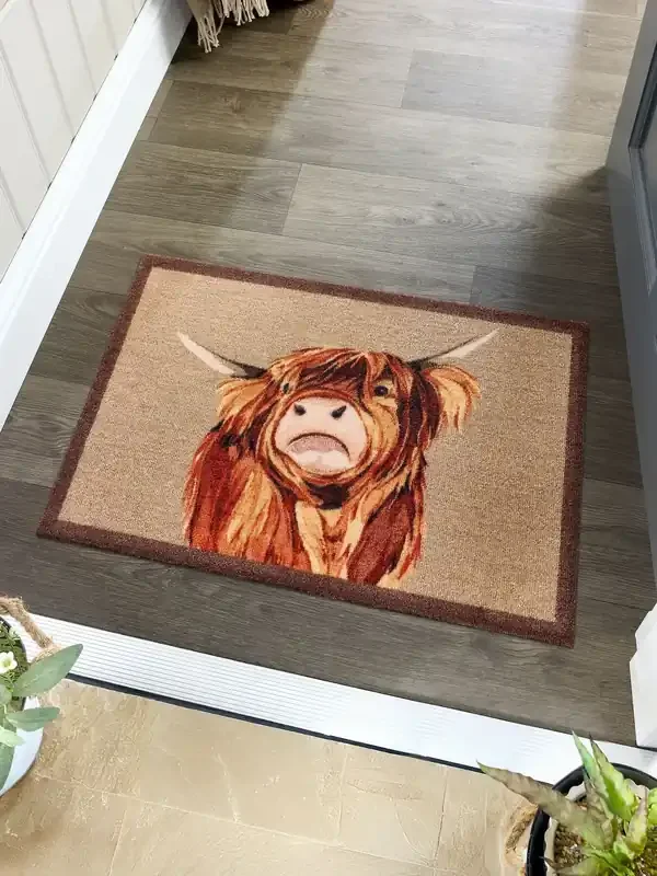 My Mat Brown Highland Cow Mat
