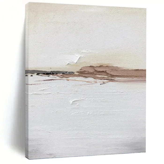 “Neutral Textured Landscape” – Subtle Minimalist Art on Canvas DKH1678