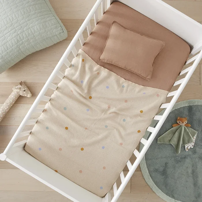 Novelty Cotton Polka Dot Baby Blanket