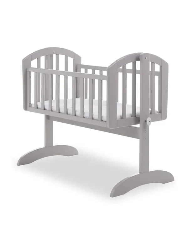Obaby Warm Grey Sophie Nursery Crib and Foam Mattress