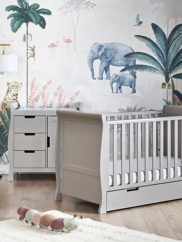 Obaby Warm Grey Stamford Classic 2 Piece Nursery Furniture Set
