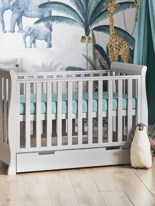 Obaby Warm Grey Stamford Mini Cot Bed
