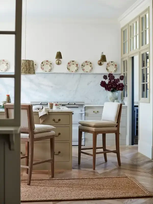 Oka Natural Vasa Linen Bar Stool