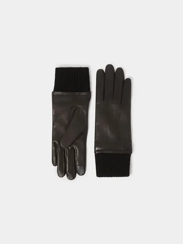 Osprey London The Ada Leather Brown Gloves