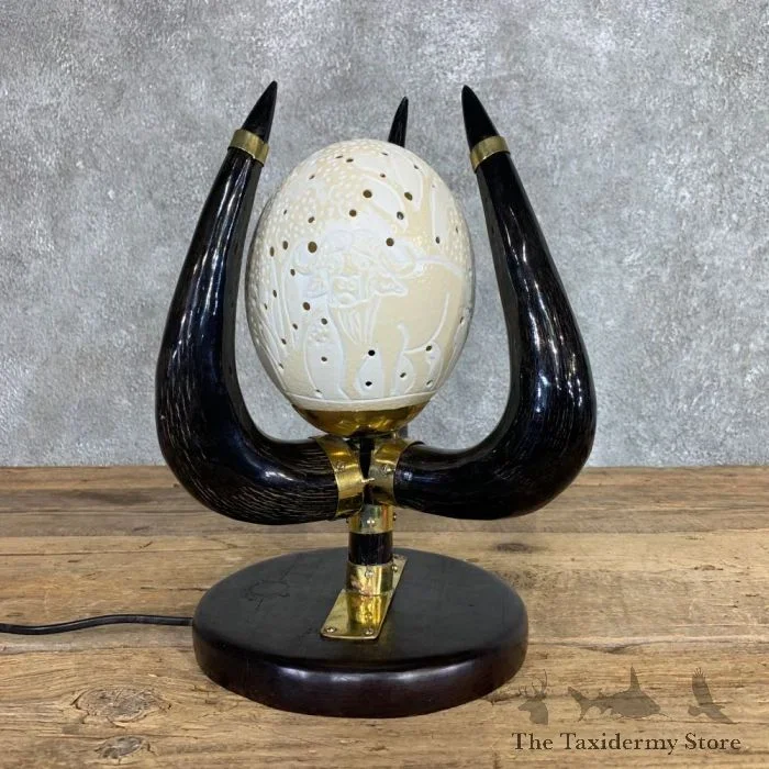 Ostrich Egg Lamp Safari Decor For Sale